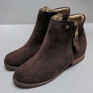 Spenco Ivy Brown Suede Ankle Chelsea Boots Size 8